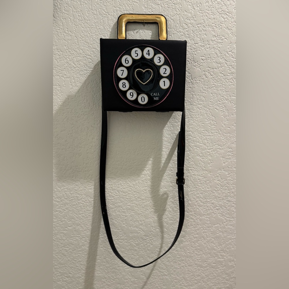 Black and Gold Rotary Phone Handbag by Charming Charlie